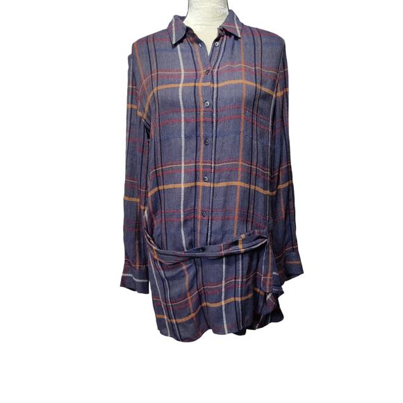 Thakoon Women's Sz 4 Sample Plaid Shirt Dress One of a Kind Asymetrical Fall - Picture 1 of 7